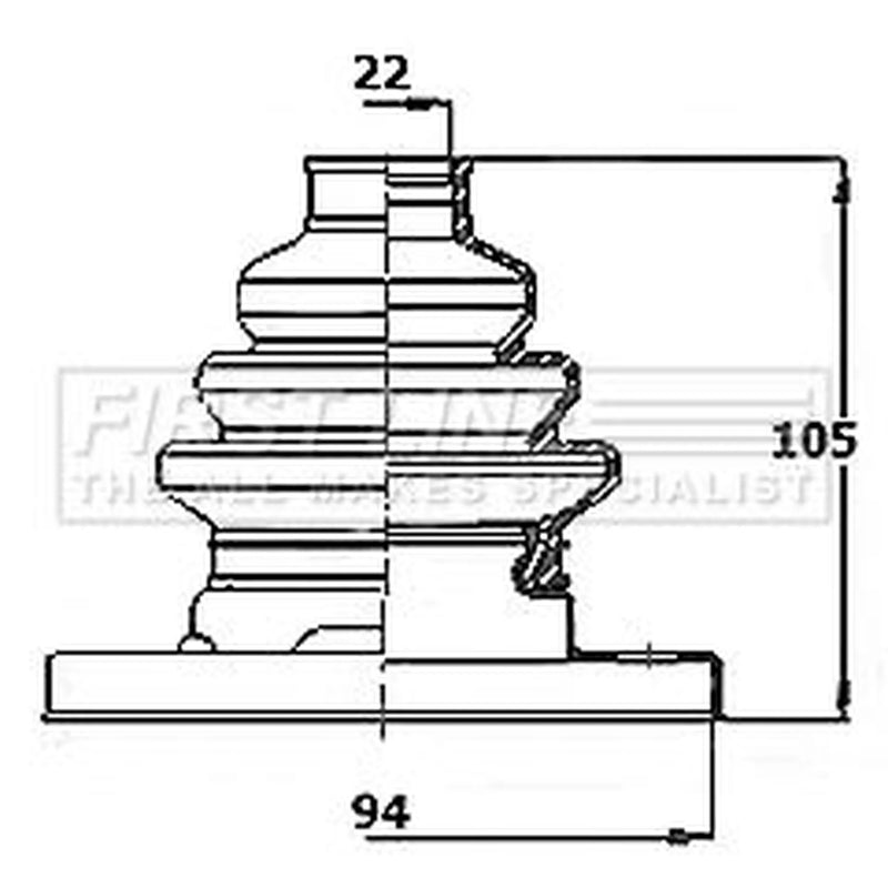 First Line Drive Shaft Bellow Kit Wheel Side FCB6317