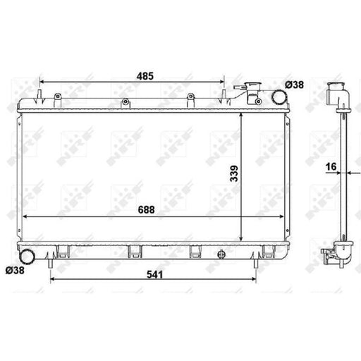 NRF Engine Radiator 53696