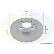 Comline 2 x Solid Front Brake Discs ADC1402-x2