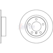 Fahren 2 x Solid Rear Brake Discs FBD6749-x2