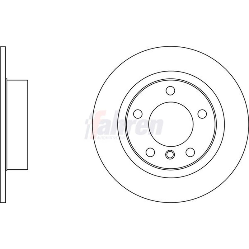 Fahren 2 x Solid Rear Brake Discs FBD6749-x2