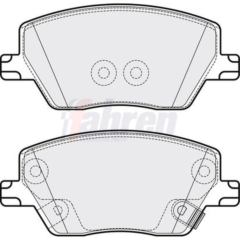 Fahren Front Brake Pad Set fits Fiat Tipo 2015-2020 1.3 1.4 1.6
