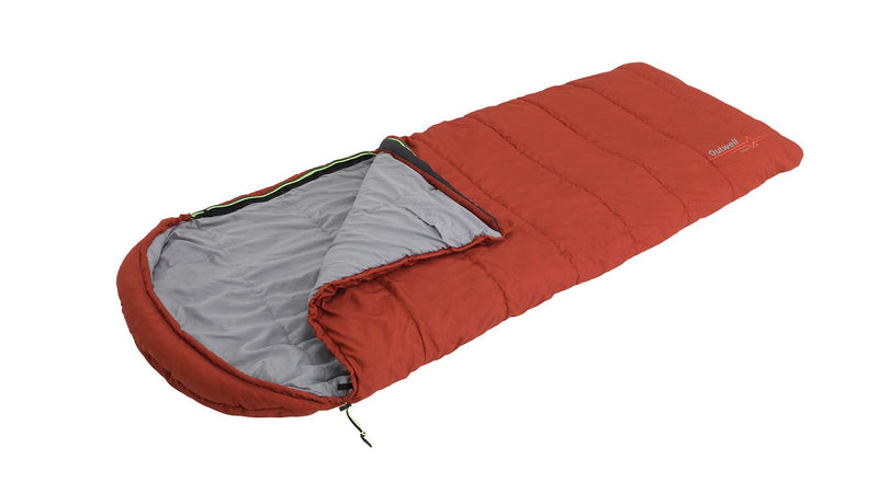 Outwell Campion Lux Burnt Orange Orange Single Sleeping Bag - Outwell - Van Life Living