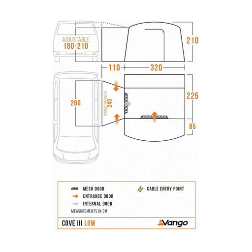 Vango Cove III Low Drive Away Awning Low Smoke - Vango - Van Life Living