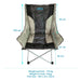 Liberty Grey Comfort Camping Chair MDS1203 - Liberty Leisure UK - Van Life Living