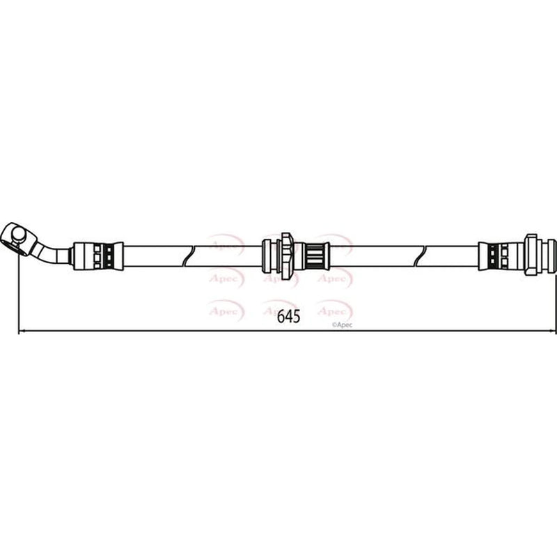 Apec Brake Hydraulic Hose Line Front Right HOS4049