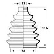 Borg & Beck Drive Shaft Bellow Kit Wheel Side Thermoplast BCB2359