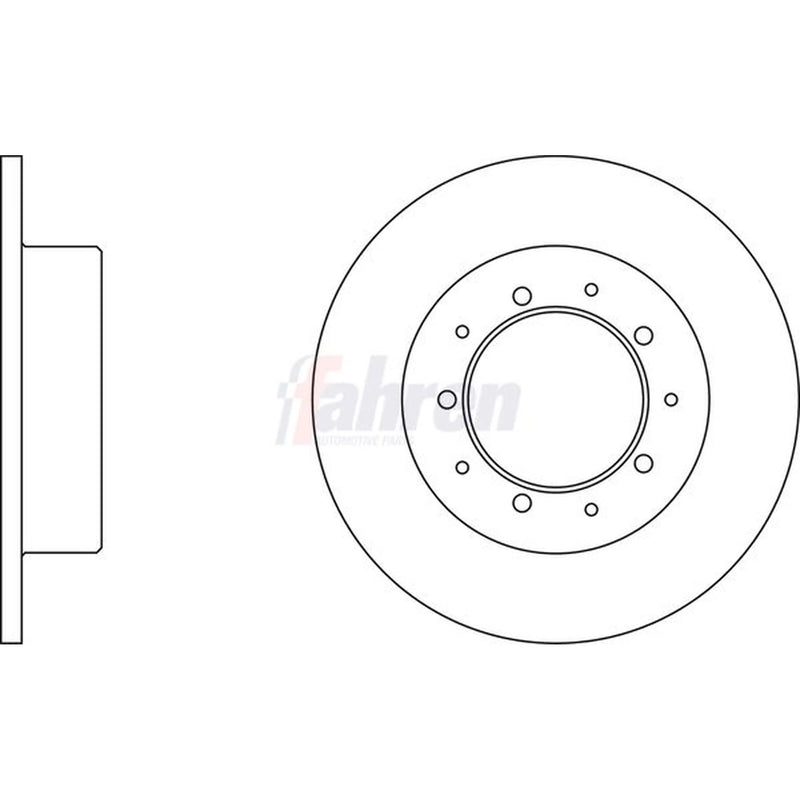Fahren 2 x Solid Rear Brake Discs FBD6204-x2