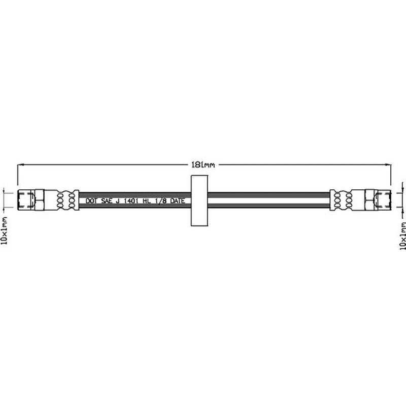 Abtex Brake Hydraulic Hose Line Right ABH1018