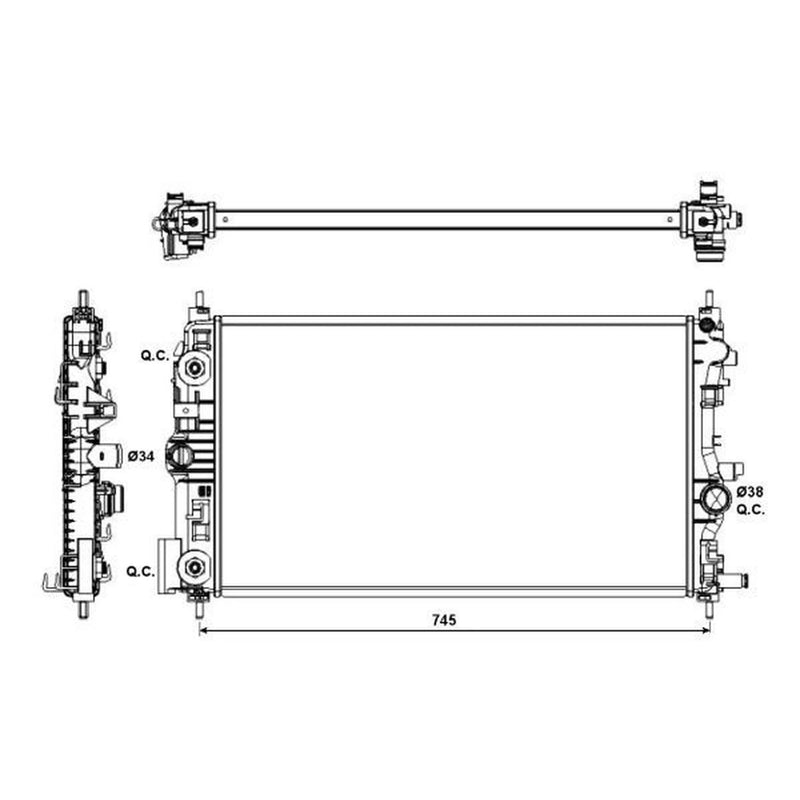 NRF Engine Radiator 53143
