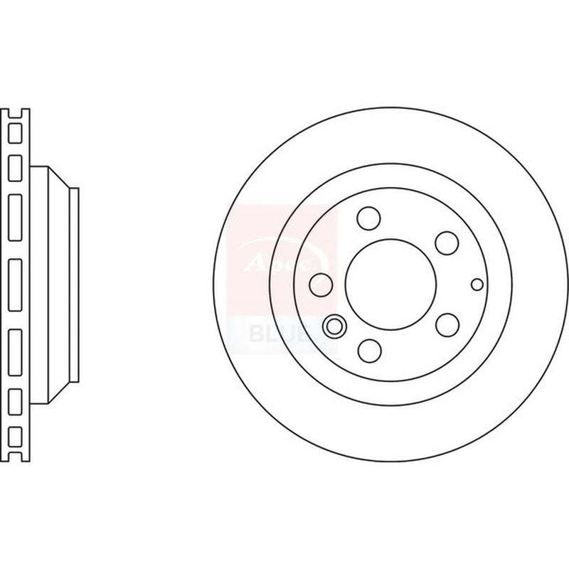Apec 2 x Vented Rear Brake Discs SDK6399-x2