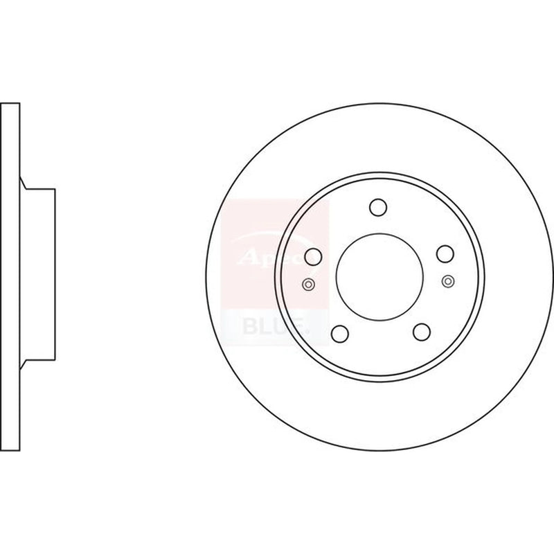 Apec 2 x Solid Rear Brake Discs SDK6799-x2