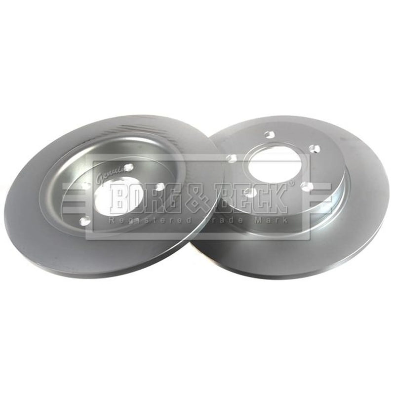 Borg & Beck 2 x Solid Rear Brake Discs BBD5241-x2