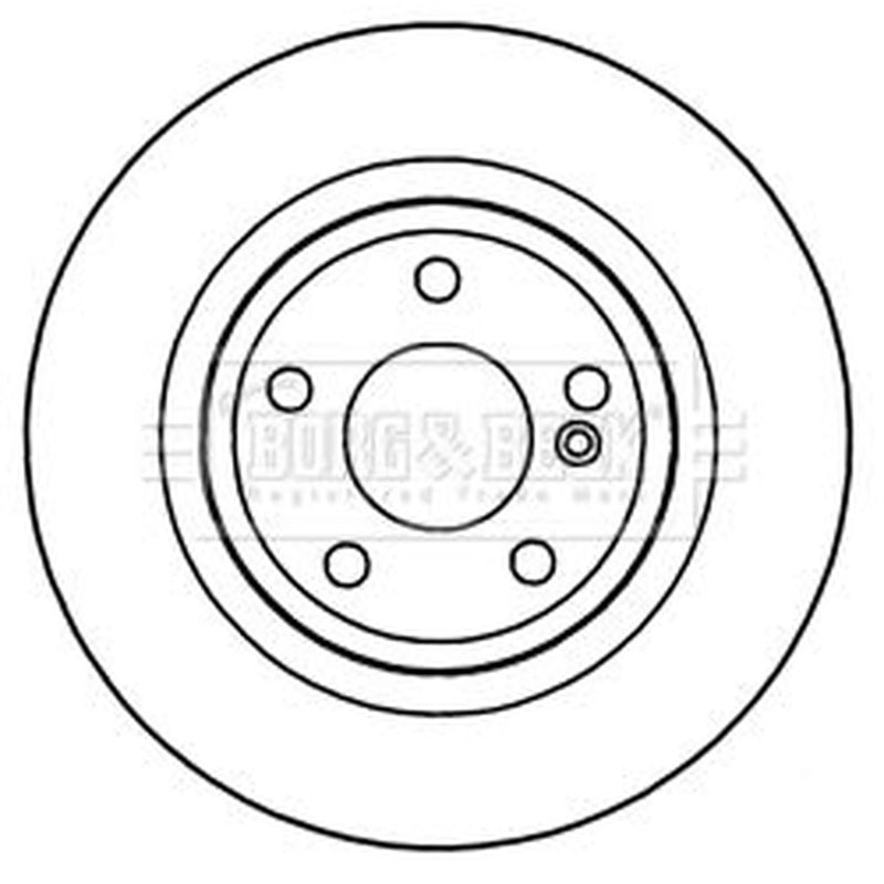 Borg & Beck 2 x Solid Rear Brake Discs BBD5326-x2