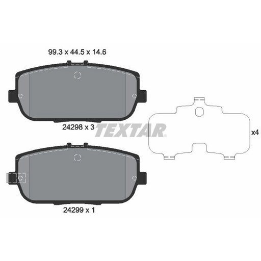 Textar Rear Brake Pad Set 2429801