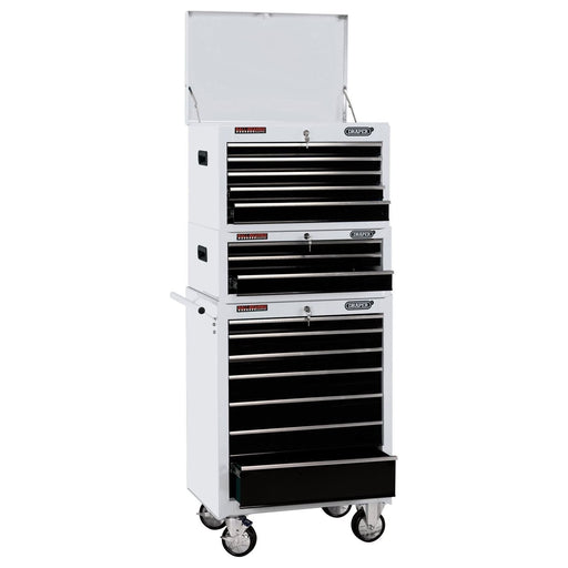 Draper Combined Roller Cabinet and Tool Chest, 15 Drawer, 26", White 04597 Draper  - Town Parts