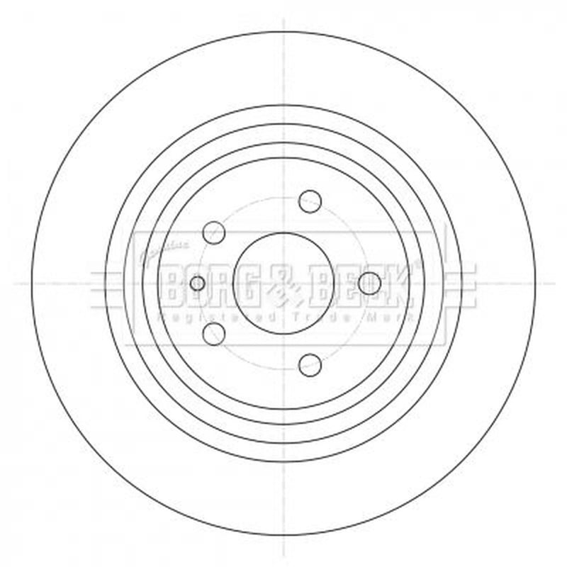 Borg & Beck 2 x Solid Rear Brake Discs BBD5422-x2