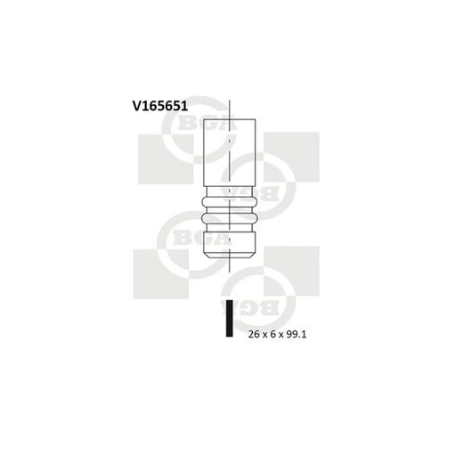 BGA Engine Exhaust Valve 26mm Head V165651