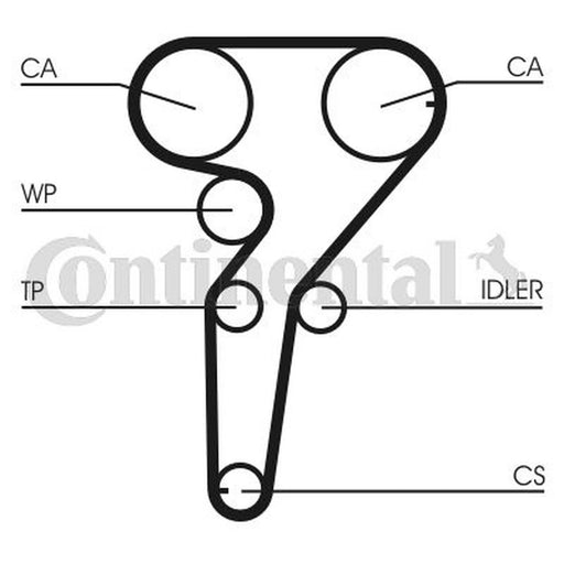 Continental CTAM Timing Belt Cambelt 168 Teeth CT877