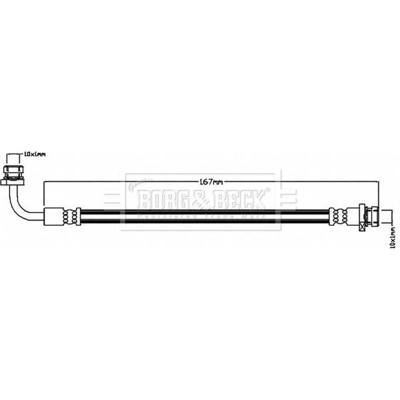 Borg & Beck Brake Hydraulic Hose Line inner BBH8470