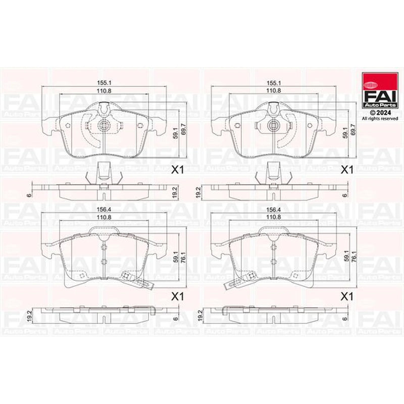 FAI Front Brake Pad Set BP143