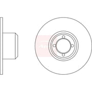 Apec 2 x Solid Front Brake Discs DSK222-x2