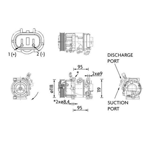 Mahle Air Conditioning Compressor ACP 1463 000P