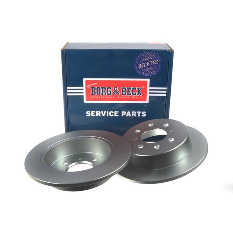 Borg & Beck 2 x Solid Rear Brake Discs BBD4093-x2