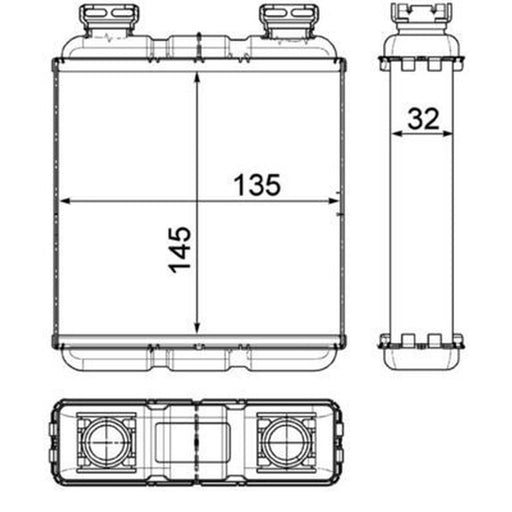 Mahle Heater Matrix Core Heat Exchanger AH 188 000P