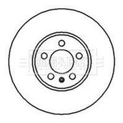 Borg & Beck 2 x Vented Front Brake Discs BBD5060-x2
