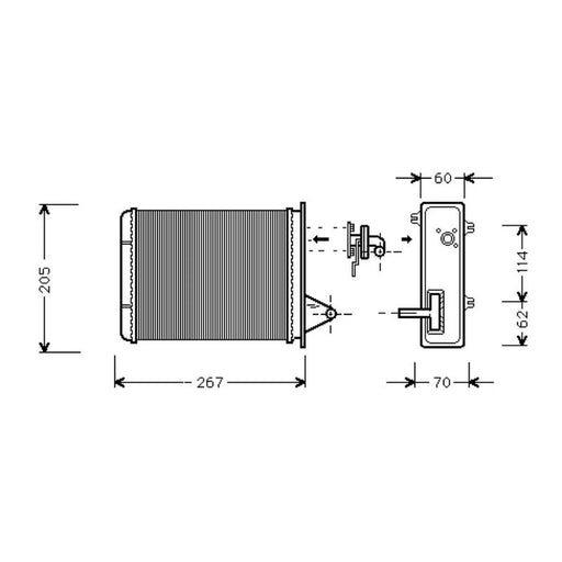 Valeo Heater Matrix Core Heat Exchanger 812283