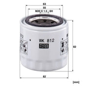 MANN-FILTER Fuel Filter Element WK 812