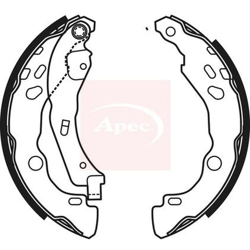 Apec Brake Shoe Set Axle Kit SHU657