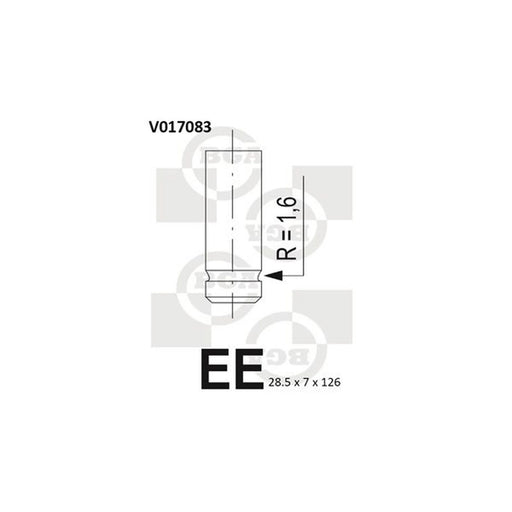 BGA Engine Exhaust Valve 28mm Head V017083