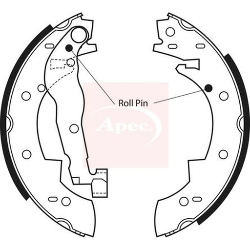 Apec Brake Shoe Set Axle Kit SHU370
