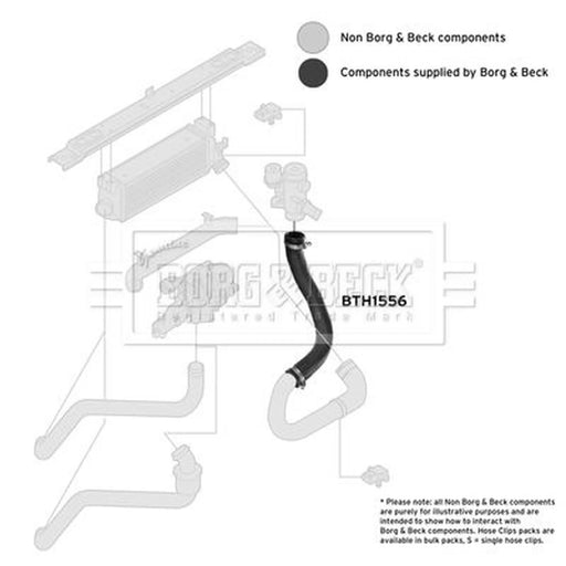 Borg & Beck Intercooler Turbo Charge Air Hose BTH1556