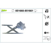 Valeo Electric Window Regulator Lifter Right Front 851661