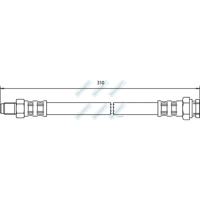 Apec Brake Hydraulic Hose Line Front BHO4041