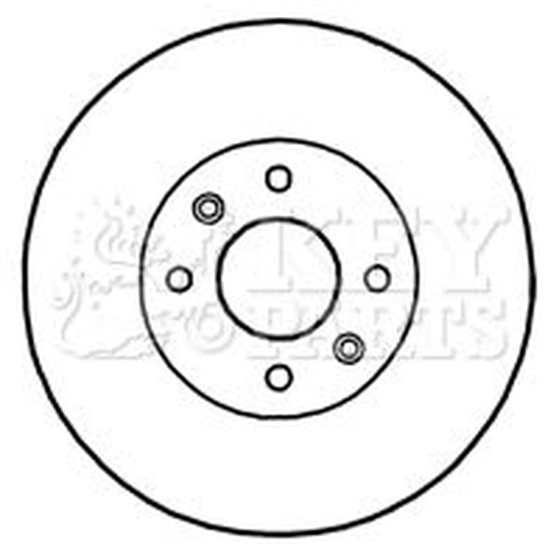 Key Parts 2 x Solid Front Brake Discs KBD4818-x2