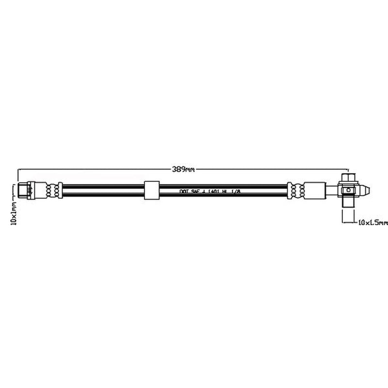 Juratek Brake Hydraulic Hose Line Right JBH1050