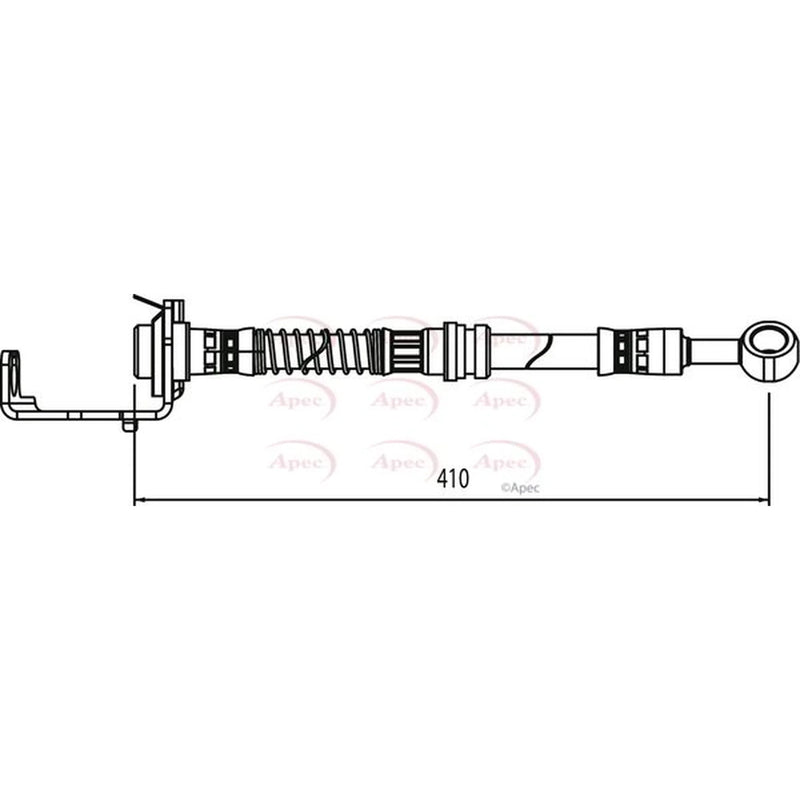 Apec Brake Hydraulic Hose Line Rear Right HOS4132