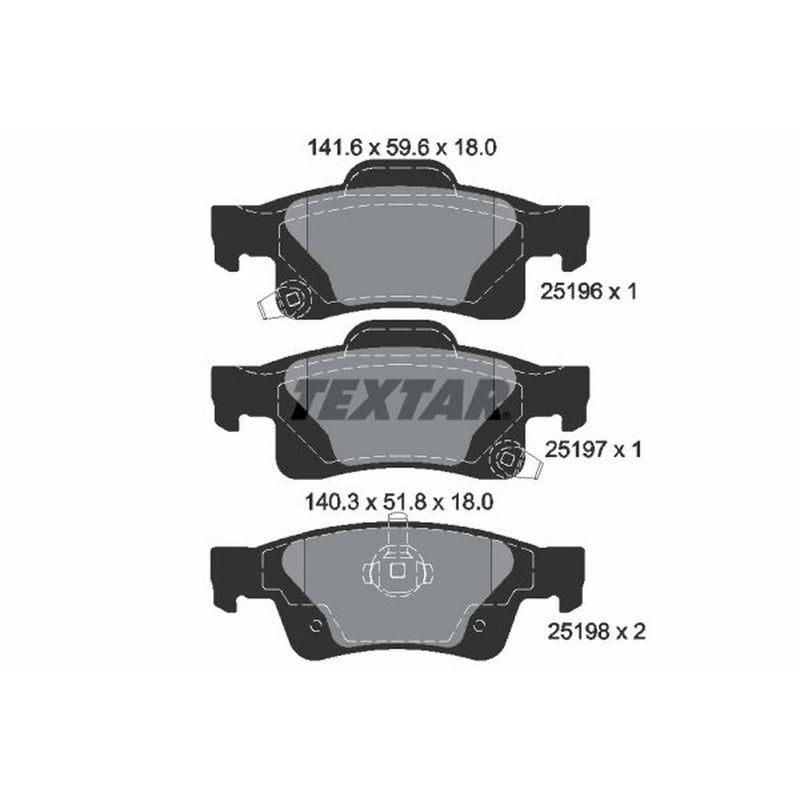 Textar Rear Brake Pad Set 2519601