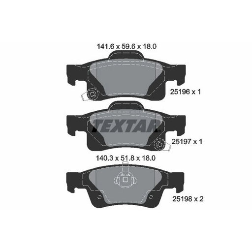 Textar Rear Brake Pad Set 2519601