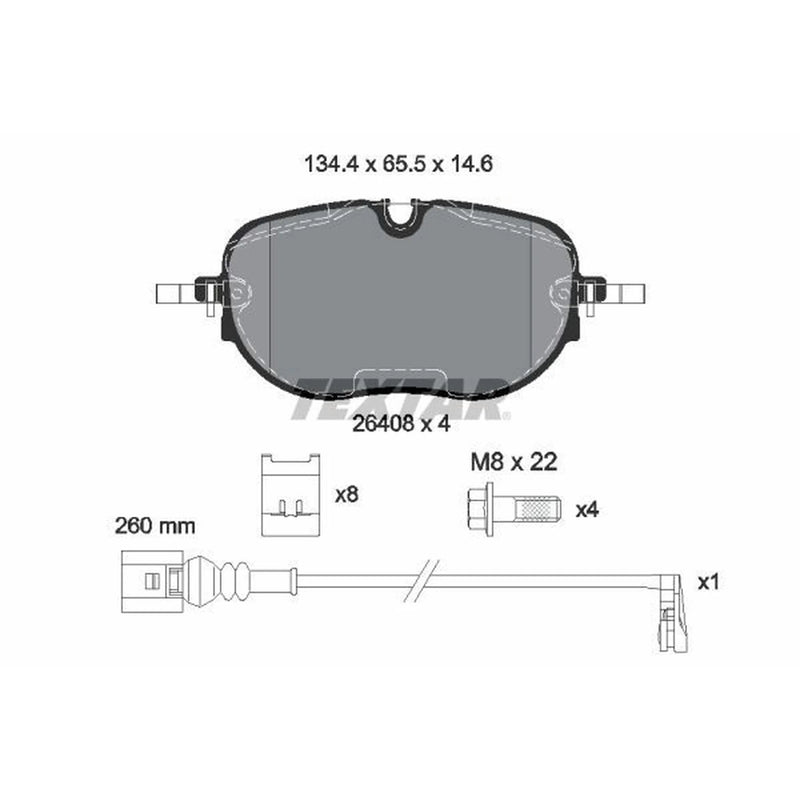 Textar Front Brake Pad Set 2640801