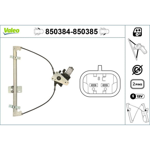 Valeo Electric Window Regulator Lifter Left Front 850384