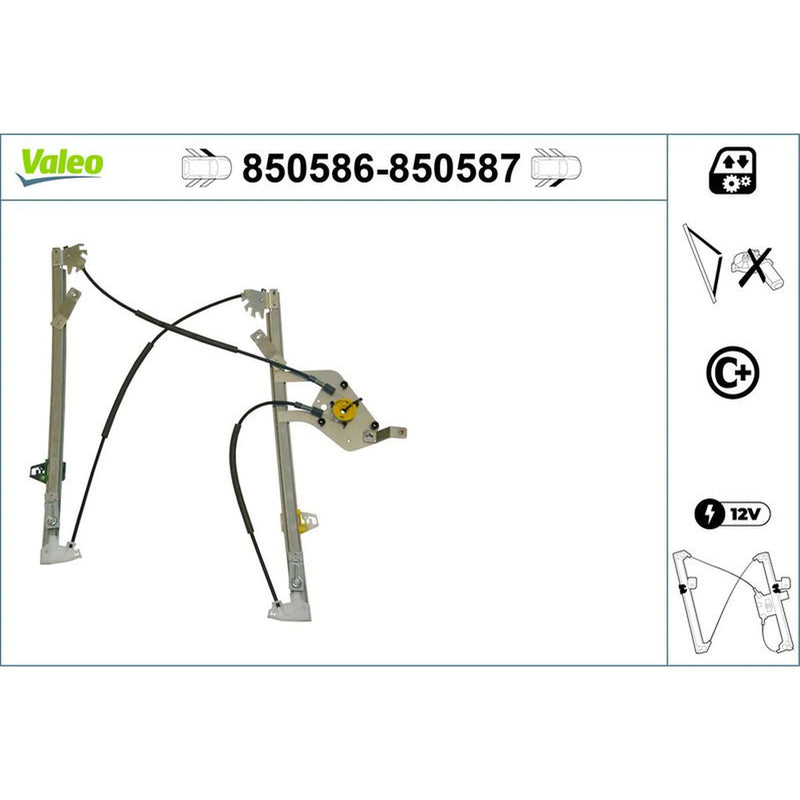 Valeo Electric Window Regulator Lifter Right Front 850587