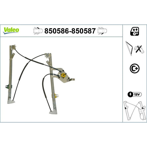 Valeo Electric Window Regulator Lifter Left Front 850586