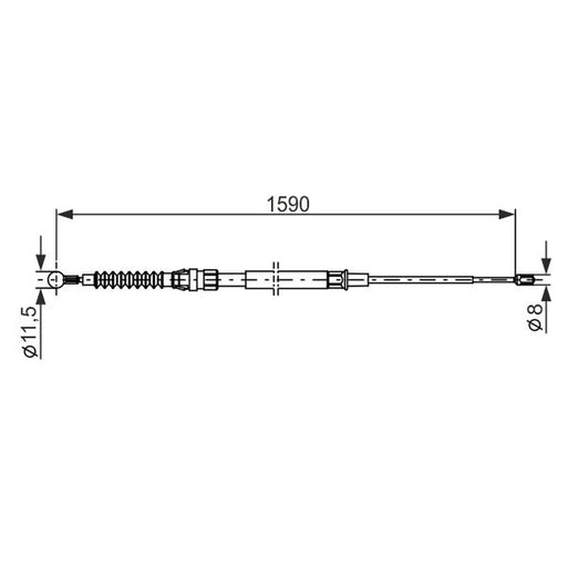Bosch Handbrake Cable Right Rear 1 987 482 265