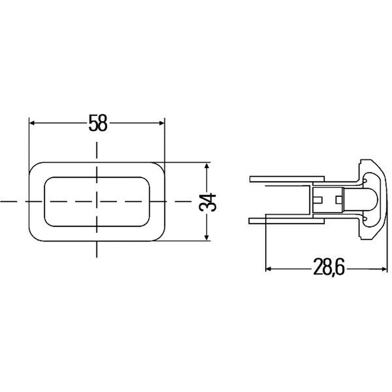 Hella Auxiliary Direction Indicator lateral installation 2BM 003 647-021