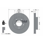 Textar 2 x Vented Front Brake Discs 92203203-x2